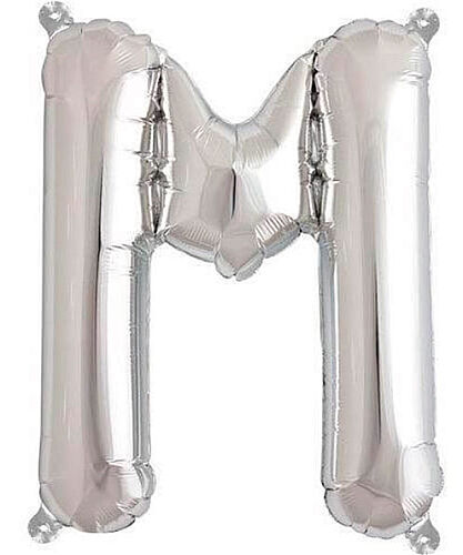 Folyo Balon 100 Cm Gümüş Harf M - 