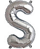Folyo Balon 100 Cm Gümüş Harf S - 1