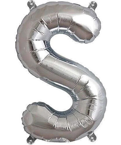 Folyo Balon 100 Cm Gümüş Harf S - 