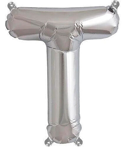 Folyo Balon 100 Cm Gümüş Harf T - 