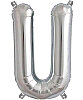 Folyo Balon 100 Cm Gümüş Harf U - 1