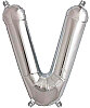 Folyo Balon 100 Cm Gümüş Harf V - 1