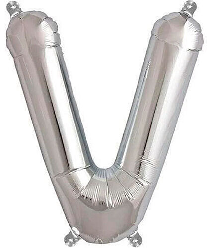 Folyo Balon 100 Cm Gümüş Harf V - 
