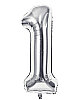 Folyo Balon 100 Cm Gümüş Rakam 1 - 1