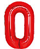 Folyo Balon 100 Cm Kırmızı Rakam 0 - 1