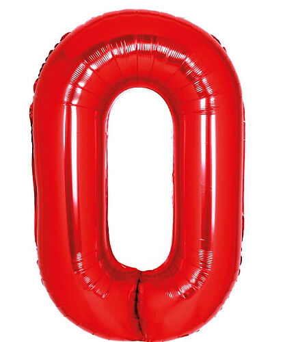Folyo Balon 100 Cm Kırmızı Rakam 0 - 
