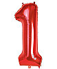 Folyo Balon 100 Cm Kırmızı Rakam 1 - 1