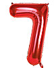Folyo Balon 100 Cm Kırmızı Rakam 7 - 1