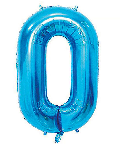 Folyo Balon 100 Cm Mavi Rakam 0 - 
