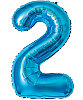 Folyo Balon 100 Cm Mavi Rakam 2 - 1