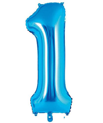 Folyo Balon 100 Cm Mavi Rakam 1 - 