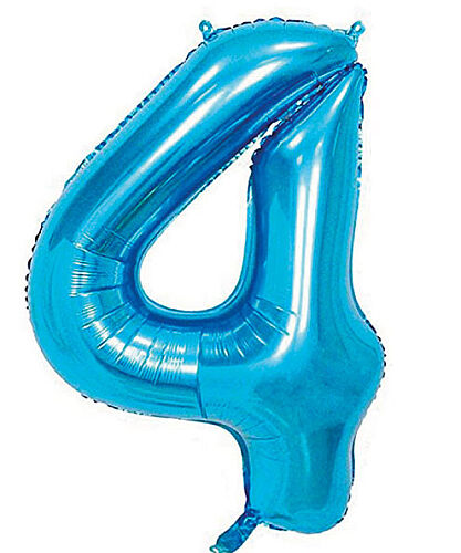 Folyo Balon 100 Cm Mavi Rakam 4 - 