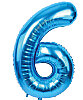 Folyo Balon 100 Cm Mavi Rakam 6 - 1