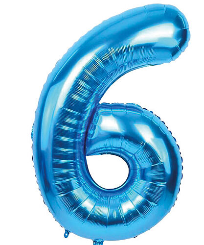 Folyo Balon 100 Cm Mavi Rakam 6 - 