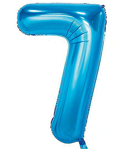 Folyo Balon 100 Cm Mavi Rakam 7 - 