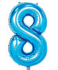 Folyo Balon 100 Cm Mavi Rakam 8 - 1