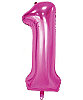 Folyo Balon 100 Cm Pembe Rakam 1 - 1