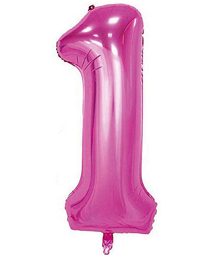 Folyo Balon 100 Cm Pembe Rakam 1 - 