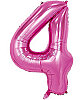 Folyo Balon 100 Cm Pembe Rakam 4 - 1