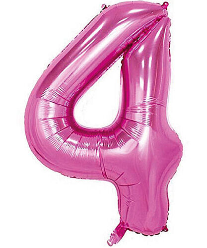Folyo Balon 100 Cm Pembe Rakam 4 - 