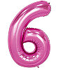 Folyo Balon 100 Cm Pembe Rakam 6 - 1