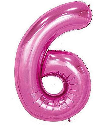 Folyo Balon 100 Cm Pembe Rakam 6 - 