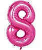 Folyo Balon 100 Cm Pembe Rakam 8 - 1