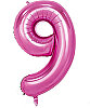 Folyo Balon 100 Cm Pembe Rakam 9 - 1