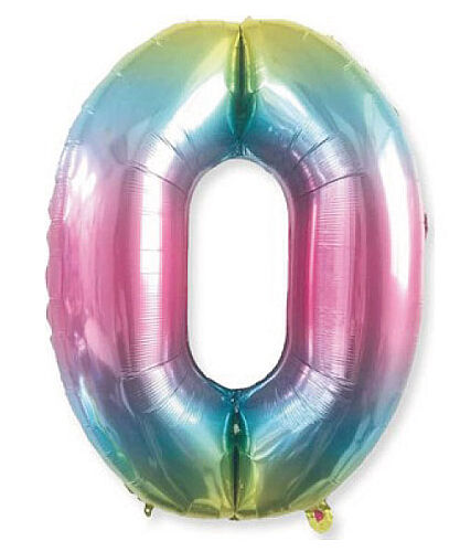 Folyo Balon 100 Cm Rengarenk Rakam 0 - 