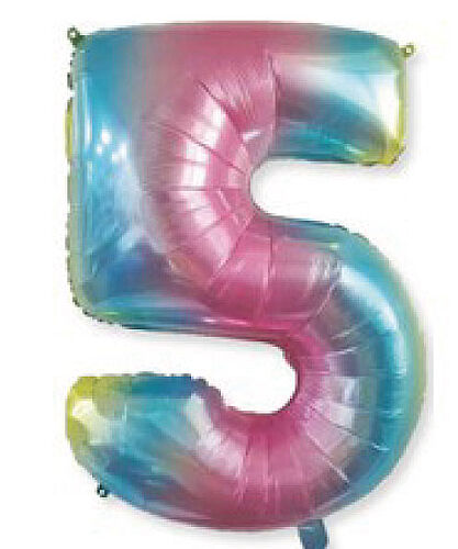 Folyo Balon 100 Cm Rengarenk Rakam 5 - 