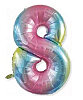 Folyo Balon 100 Cm Rengarenk Rakam 8 - 1
