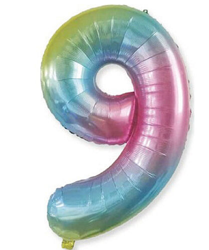 Folyo Balon 100 Cm Rengarenk Rakam 9 - 