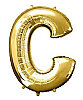 Folyo Balon 40 Cm Gold Harf C - 1