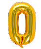 Folyo Balon 40 Cm Gold Rakam 0 - 1