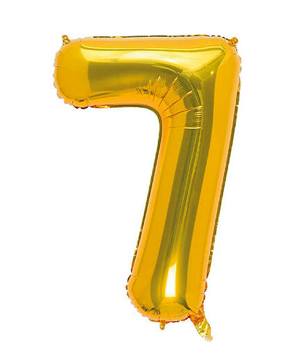 Folyo Balon 40 Cm Gold Rakam 7 - 