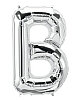 Folyo Balon 40 Cm Gümüş Harf B - 1