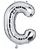 Folyo Balon 40 Cm Gümüş Harf C - 1