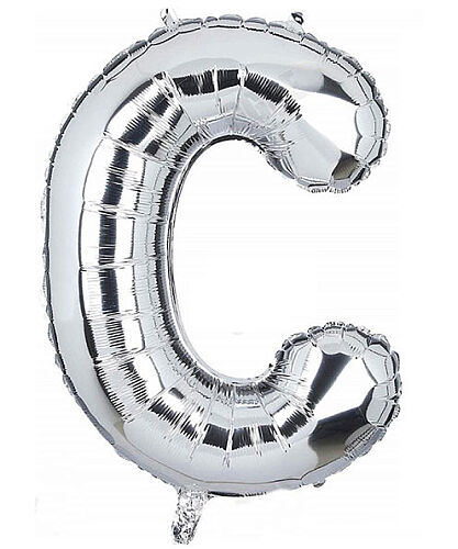 Folyo Balon 40 Cm Gümüş Harf C - 