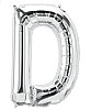 Folyo Balon 40 Cm Gümüş Harf D - 1