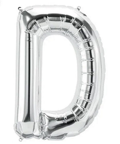 Folyo Balon 40 Cm Gümüş Harf D - 