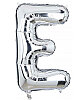 Folyo Balon 40 Cm Gümüş Harf E - 1