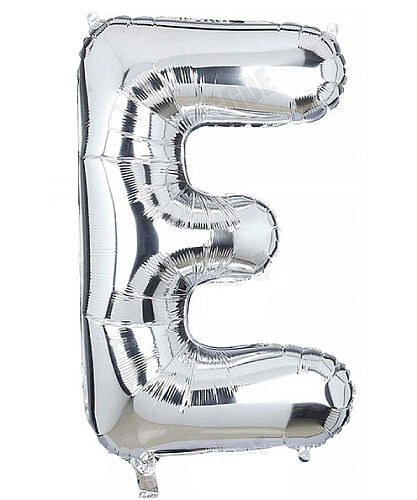Folyo Balon 40 Cm Gümüş Harf E - 
