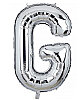 Folyo Balon 40 Cm Gümüş Harf G - 1