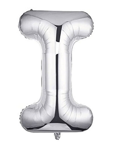 Folyo Balon 40 Cm Gümüş Harf I - 
