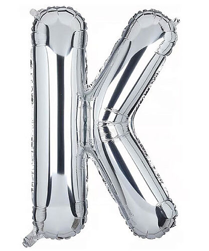 Folyo Balon 40 Cm Gümüş Harf K - 