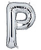 Folyo Balon 40 Cm Gümüş Harf P - 1