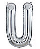 Folyo Balon 40 Cm Gümüş Harf U - 1