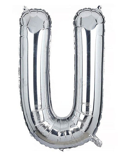 Folyo Balon 40 Cm Gümüş Harf U - 