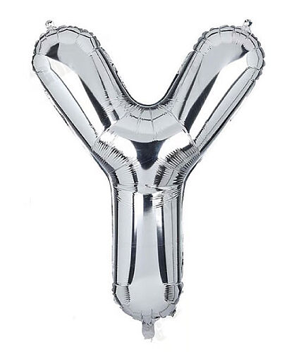 Folyo Balon 40 Cm Gümüş Harf Y - 