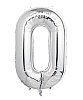 Folyo Balon 40 Cm Gümüş Rakam 0 - 1